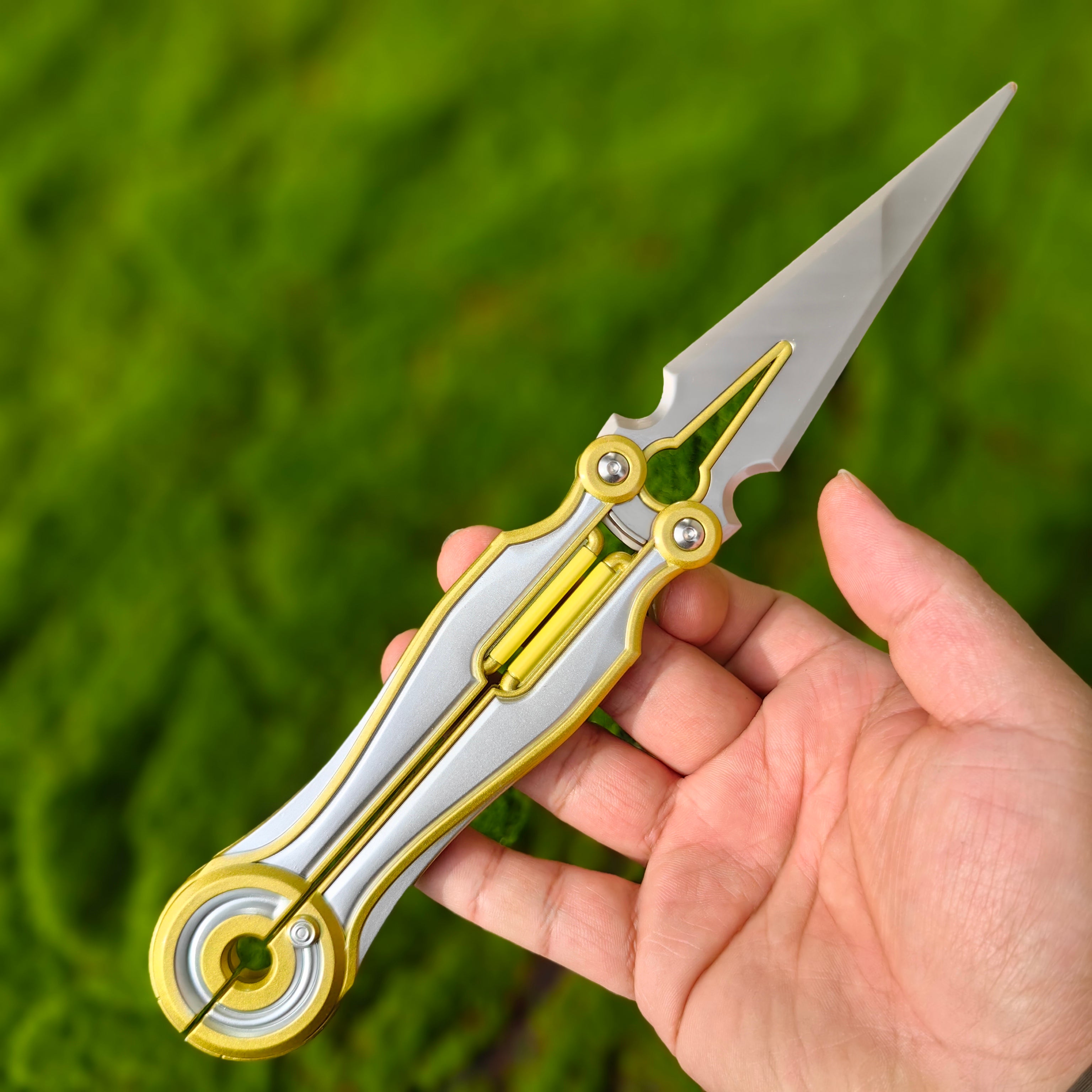 Val Game Knife Handicrafts Metal Game Skin Knife Gamer Gift Magepunk Knife-White - Tophatter Daily Deals