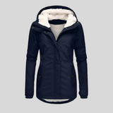 Waterproof Women's Parka - Long Hooded, Insulated Winter Navy blue - Tophatter Daily Deals
