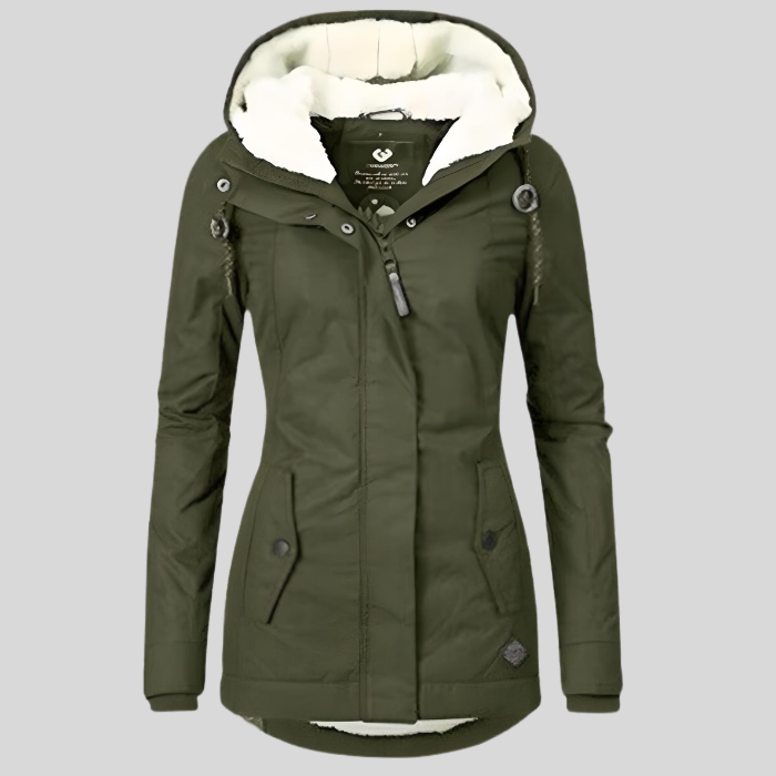 Waterproof Women's Parka - Long Hooded, Insulated Winter Green - Tophatter Daily Deals