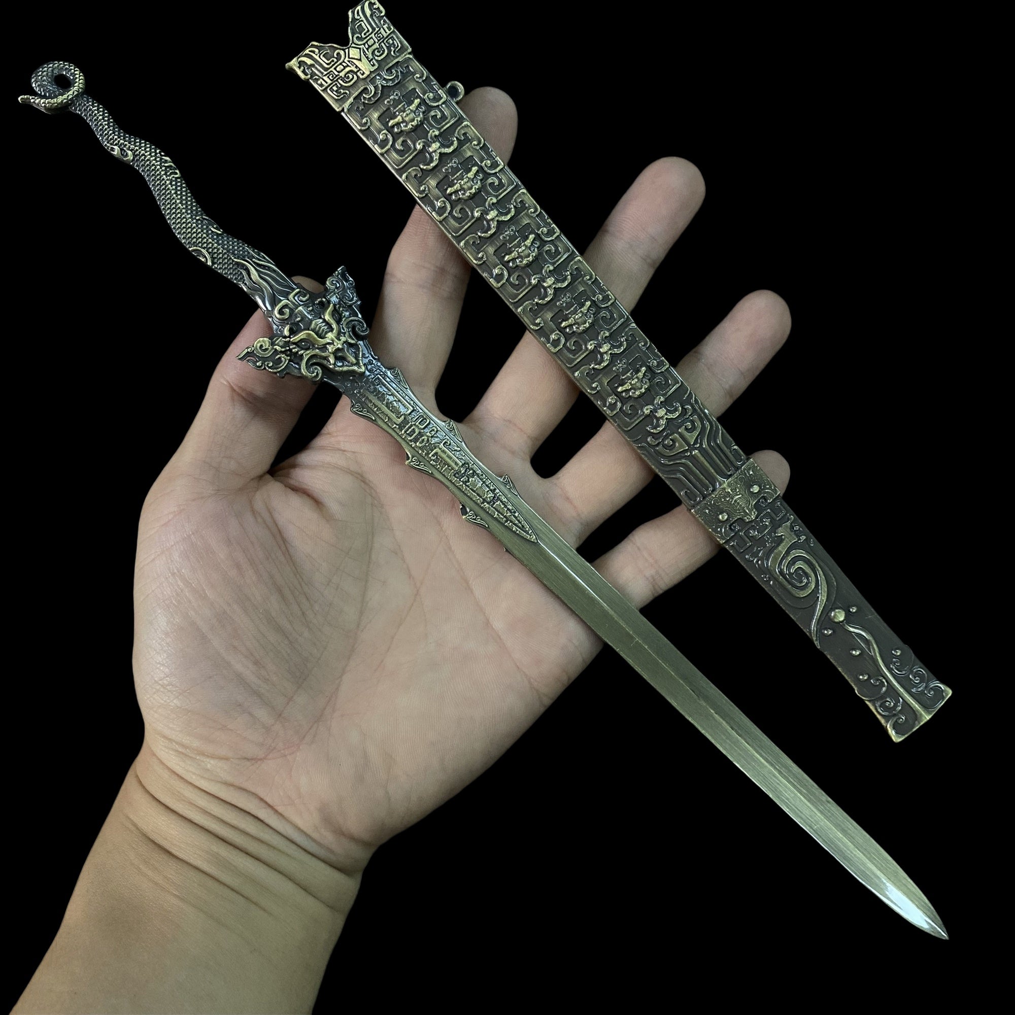 Chinese Style Swords Metal Tiny Sword Replicas Magical Dragon Sword - Tophatter Daily Deals
