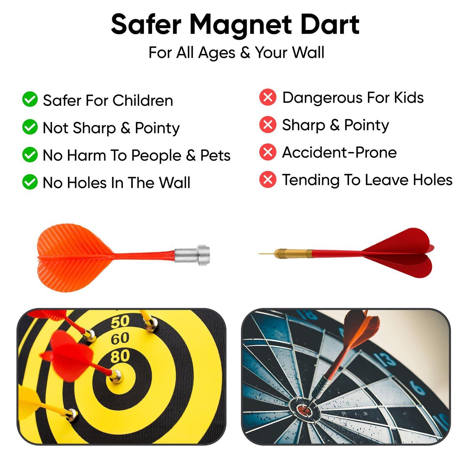 Best Dartboard UK - Magnetic Dartboard With 6 x Safe Magnetic Darts Indoor Outdoor Fun Game Apparel & Accessories - Tophatter Daily Deals