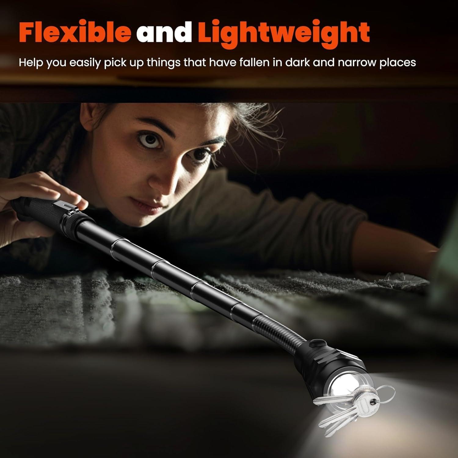 Magnetic Pickup Tool - LED Torch Telescopic Magnetic Pick up Tool Pick-up Stick with Magnet Tools - Tophatter Daily Deals