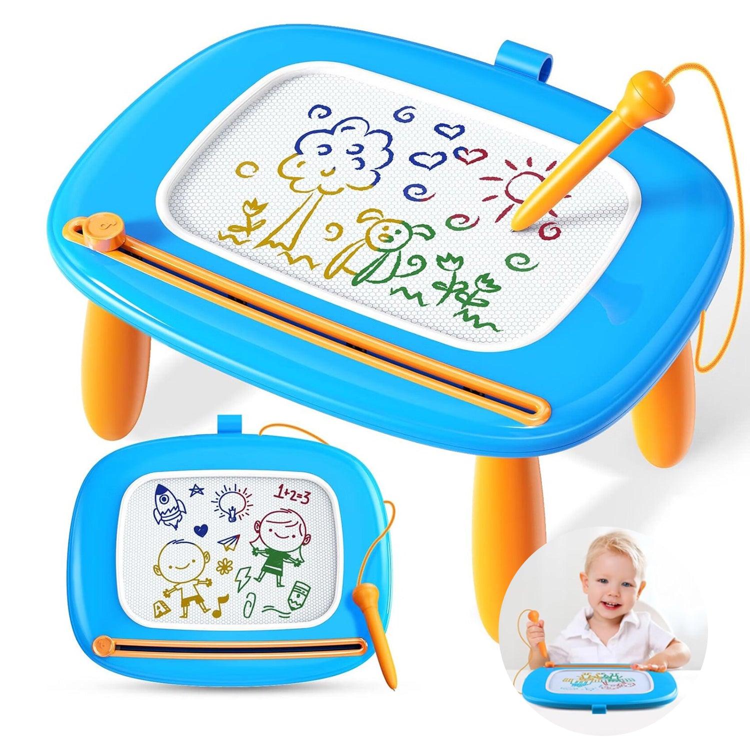 Magnetic Sketch Board - Magnetic Drawing Board Doodle Board Pad Learning Educational Toys for 1 2 3 Year Old Baby Kids Blue Sports Toys - Tophatter Daily Deals