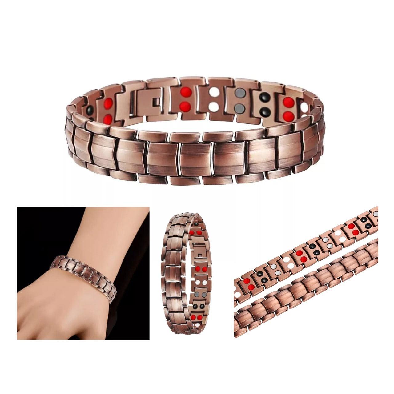 Arthritis Bracelet Mens - Magnetic Bracelet Therapy Weight Loss Pain Relief Bracelet Rose gold copper Personal Care - Tophatter Daily Deals