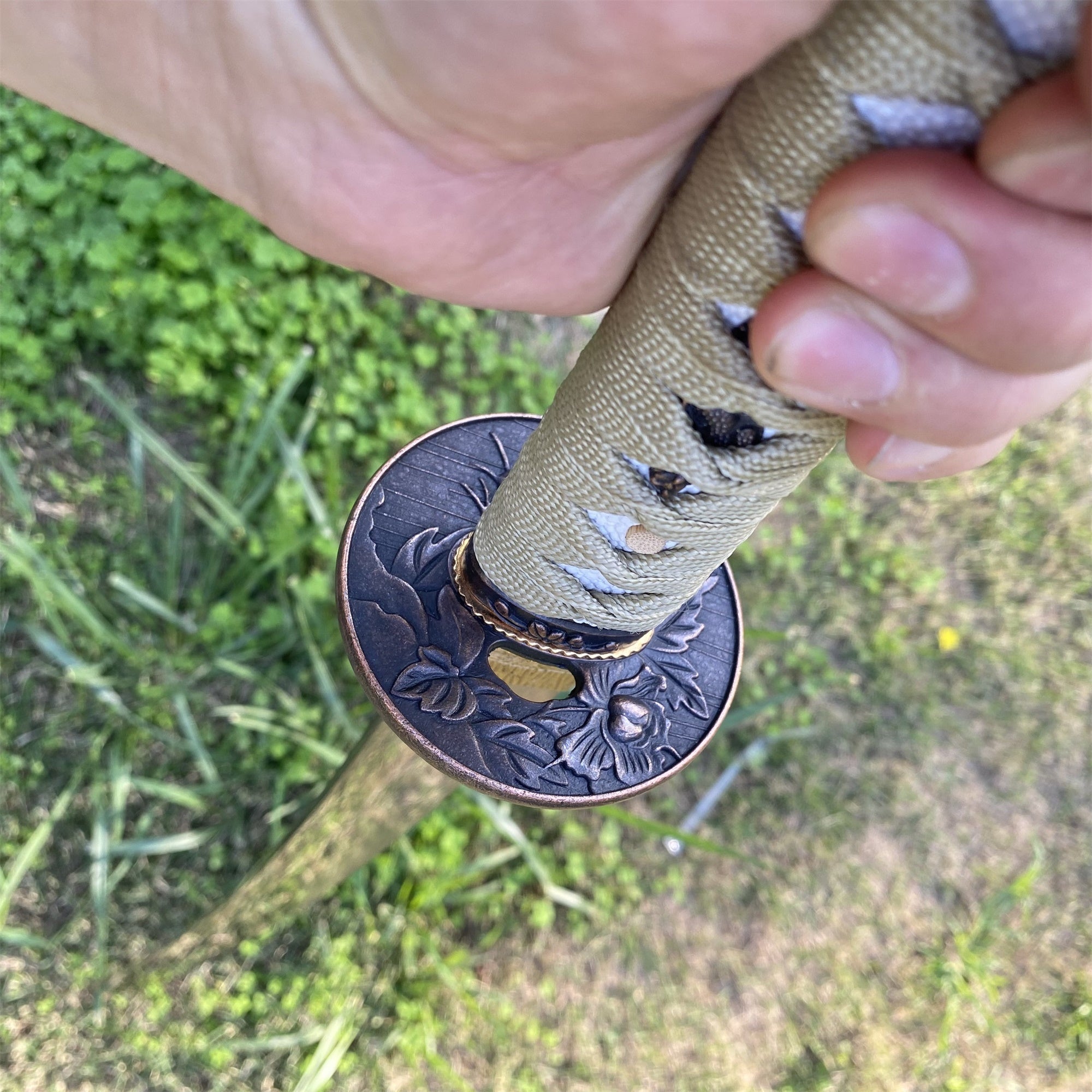 Traditional Japanese Katana Magpie Playing With Plum Blossoms - Tophatter Daily Deals