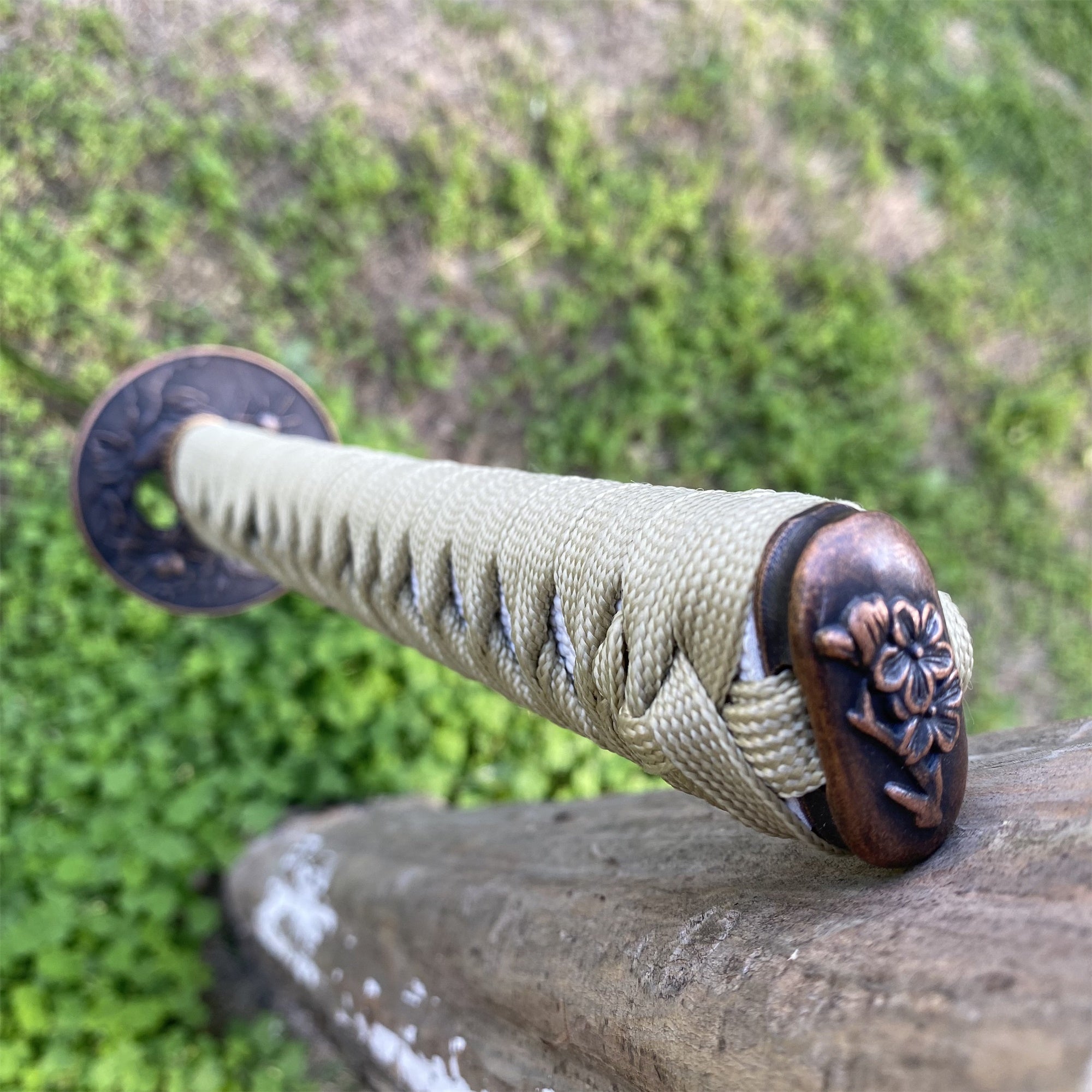 Traditional Japanese Katana Magpie Playing With Plum Blossoms - Tophatter Daily Deals