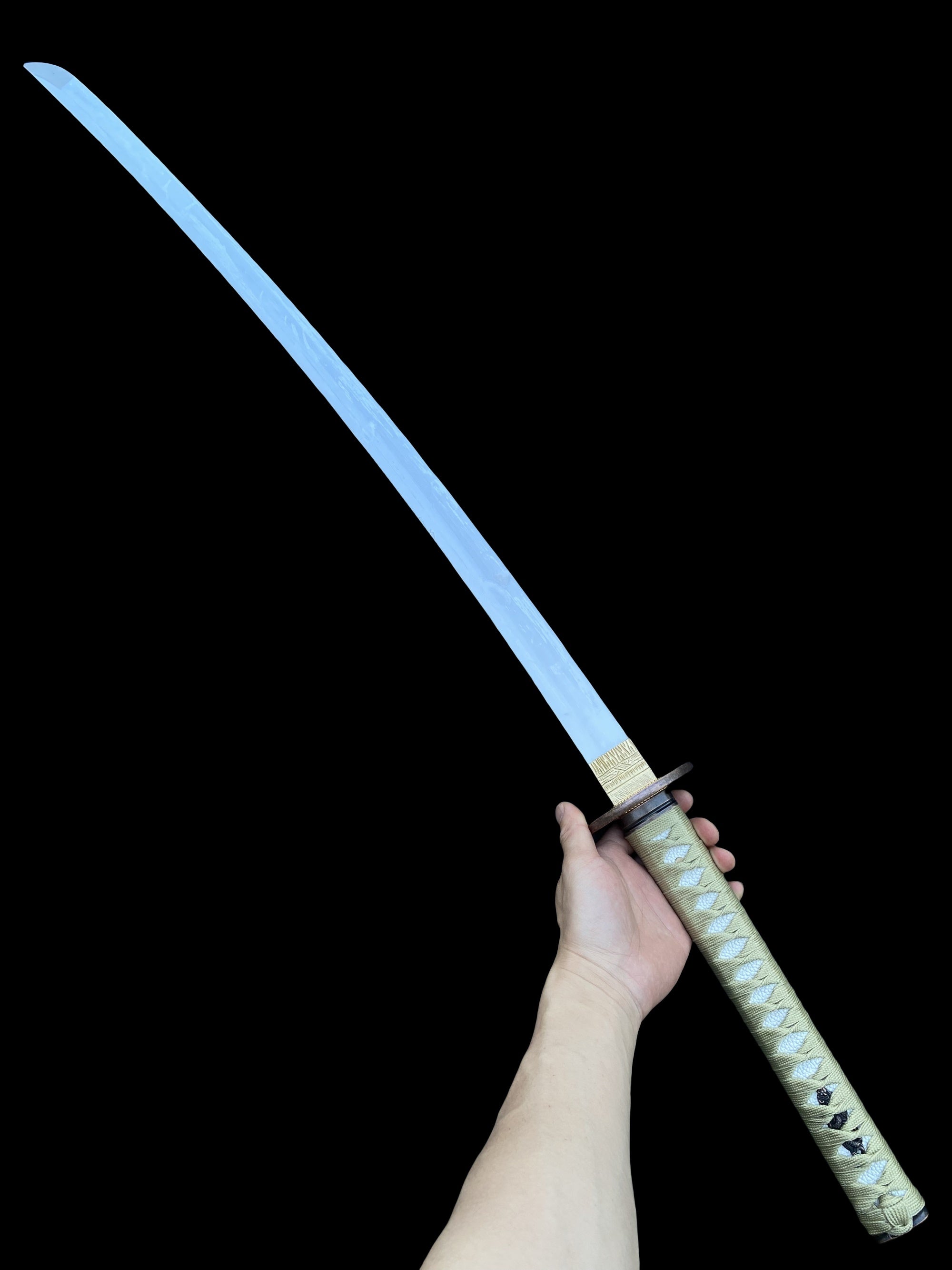 Traditional Japanese Katana Magpie Playing With Plum Blossoms - Tophatter Daily Deals