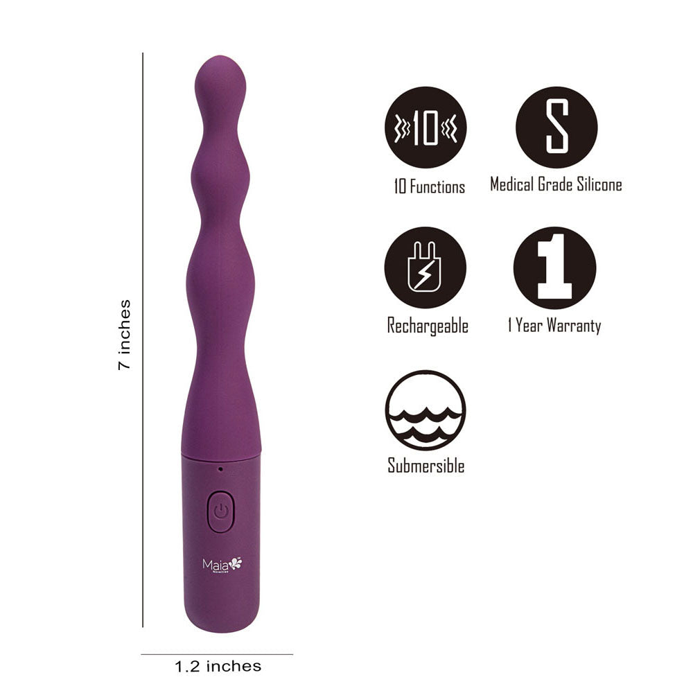 Maia Dani 17.8 Centimeter Beaded Vibrator > Anal Range > Anal Beads - Tophatter Daily Deals