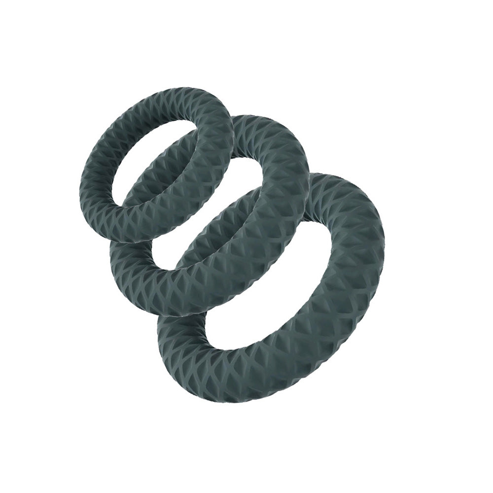 Maia ONYX 3-Piece Penis Ring Set Multi-Sizes Available > Cock Ring > Sets - Tophatter Daily Deals
