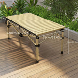 Portable Folding Camping Table for 4-6 People Adjustable Height Picnic BBQ Table Outdoor Recreation - Tophatter Daily Deals
