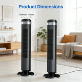 Bladeless Tower Fan - 5 Speeds, 64° Oscillating, Remote & Timer Household Appliances - Tophatter Daily Deals