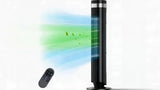 Bladeless Tower Fan - 5 Speeds, 64° Oscillating, Remote & Timer Household Appliances - Tophatter Daily Deals
