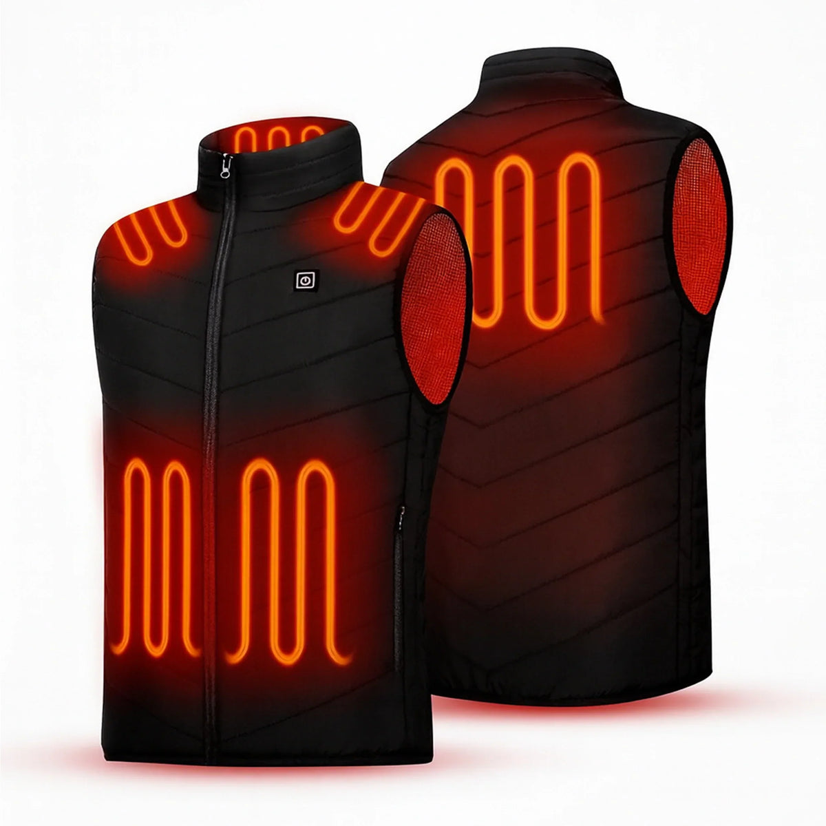 Heated Vest Nine Zone Lightweight Outdoor Fall 2025 Warmth Black - Tophatter Daily Deals