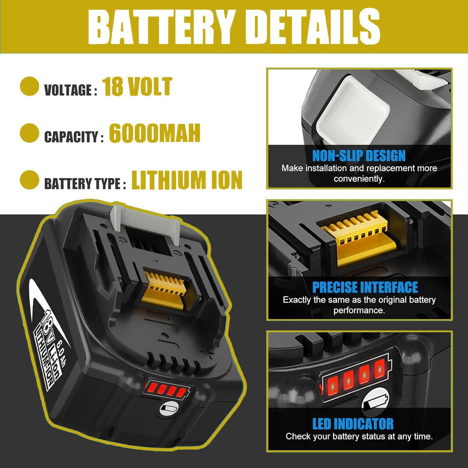 Makita 18v Battery - 2X Genuine Makita BL1850 18V 5.0Ah Li-Ion LXT Battery 5AH Star Battery BL1850B Personal Care - Tophatter Daily Deals