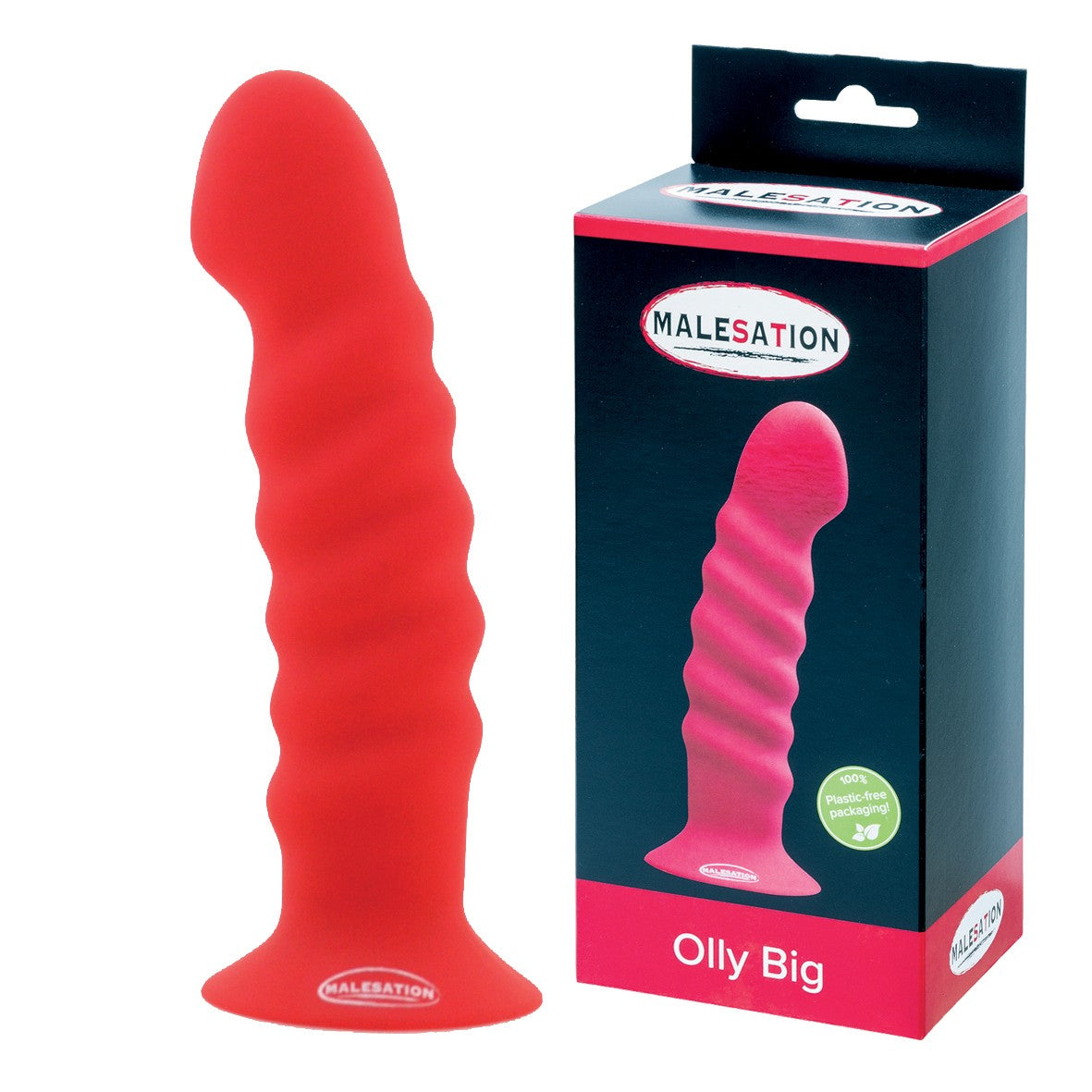 Malesation Olly Dildo Large Red Silicone with Suction Cup 19.7 cm Length > Dildos > Neutral Dildos - Tophatter Daily Deals