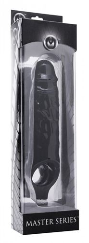 Mamba Black Penis Extender Sleeve with Sensation Nodes Ring > Sex Toys For Men > Penis Sleeves - Tophatter Daily Deals