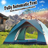 Automatic Pop-up Tent - 2-3 Man Instant Double Layer Pop up Camping Tent Waterproof Outdoor UK Outdoor Recreation - Tophatter Daily Deals