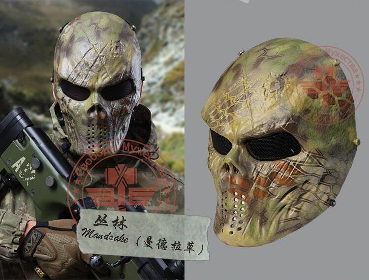 Tactical Airsoft Mask Motorcycle Halloween Full Face Skull - 9 styles Face Mask - Tophatter Daily Deals