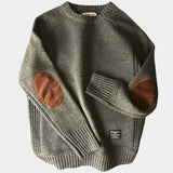 Warm Classic Men's Sweater - Crewneck, Chunky Knit Layering Gray - Tophatter Daily Deals