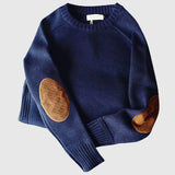 Warm Classic Men's Sweater - Crewneck, Chunky Knit Layering Blue - Tophatter Daily Deals