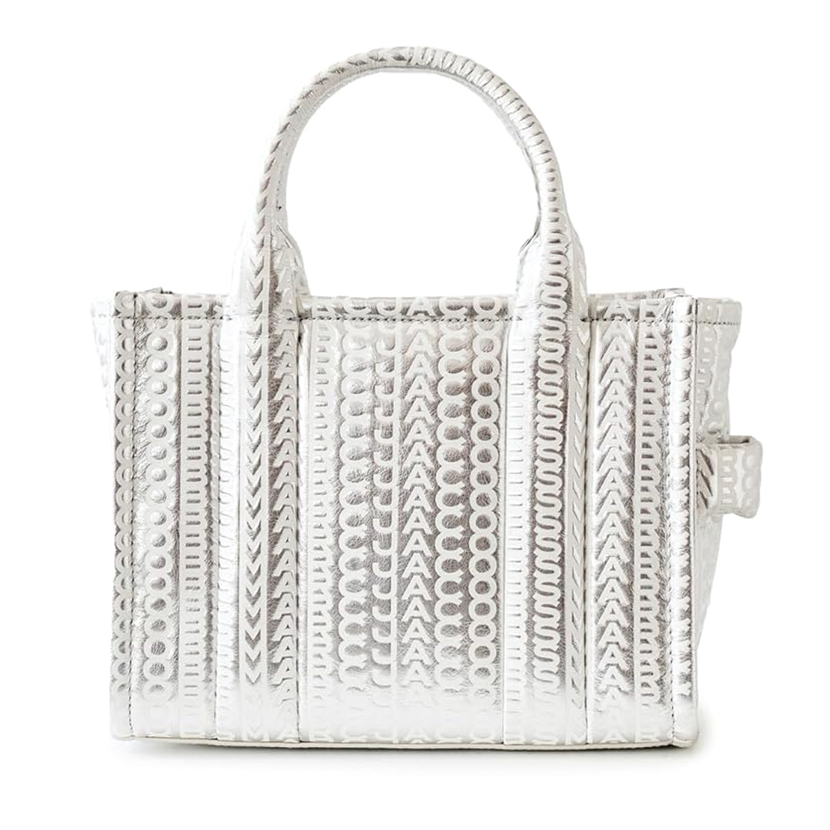 Marc Jacobs the Monogram Small Tote Bag Silver Bright White O S Handbags - Tophatter Daily Deals
