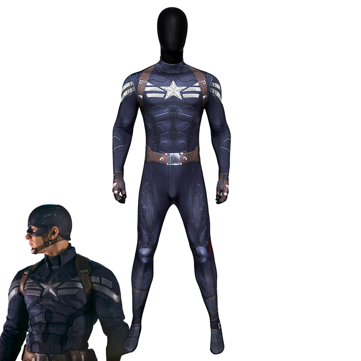 MAV Captain America: The Winter Soldier Captain America Steven Rogers Stealth Uniform Cosplay Costume Costume - Tophatter Daily Deals