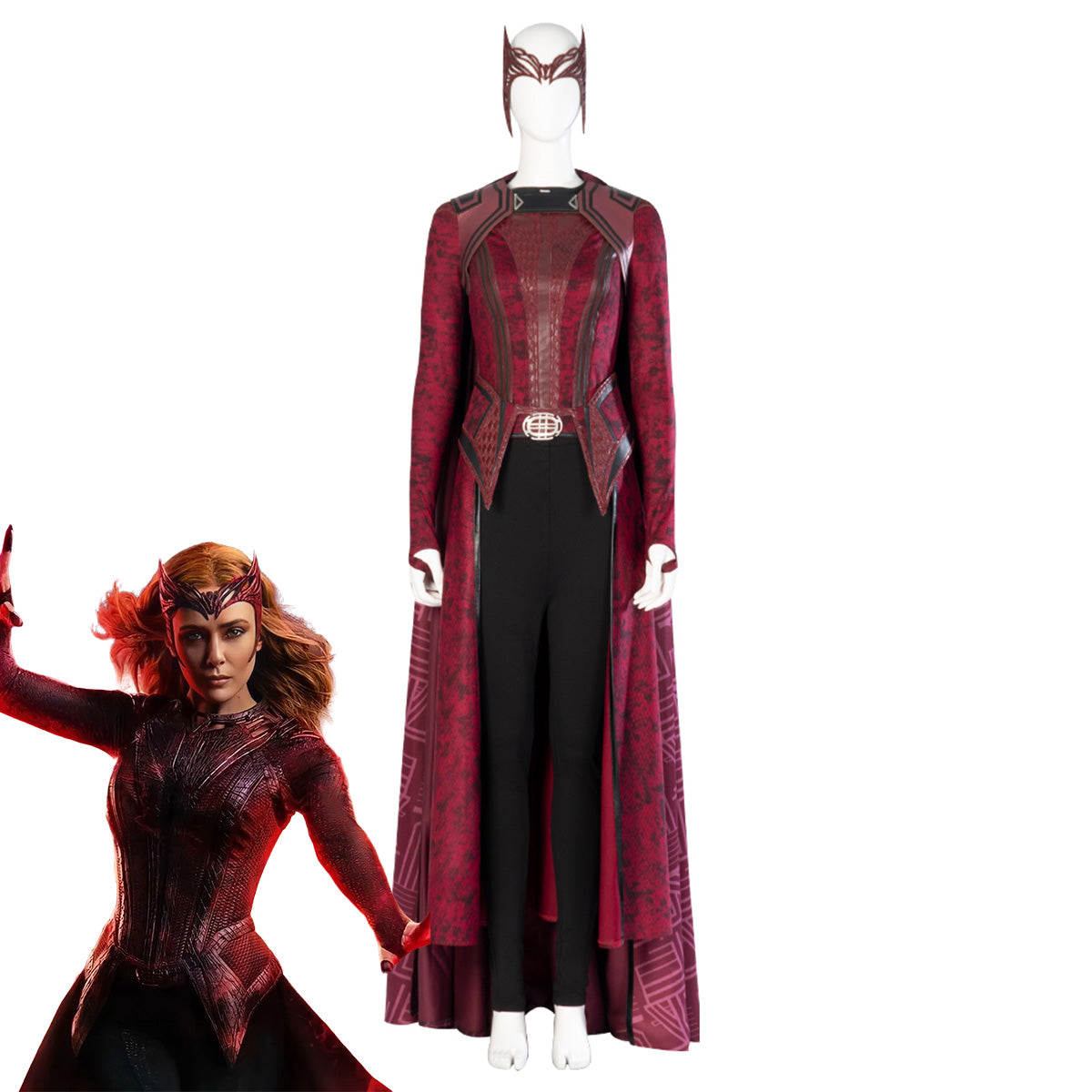 Marvel Doctor Strange in the Multiverse of Madness Wanda Maximoff Witch Premium Edition Cosplay Costume Costume - Tophatter Daily Deals
