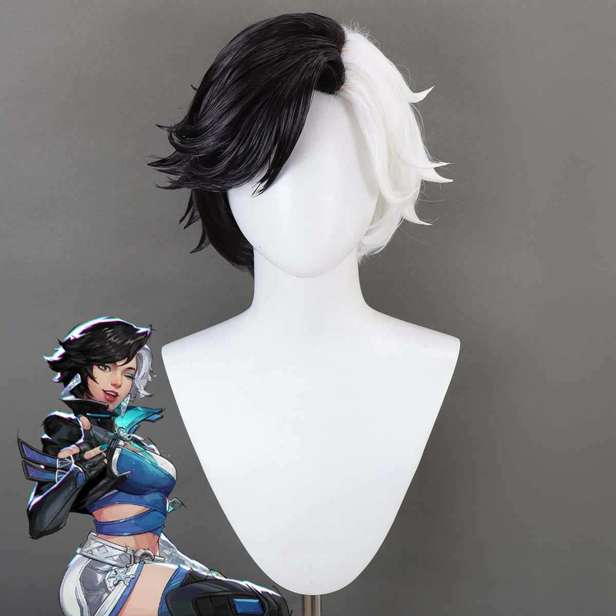 MAV Rivals Luna Snow Black White Cosplay Wig Wig - Tophatter Daily Deals