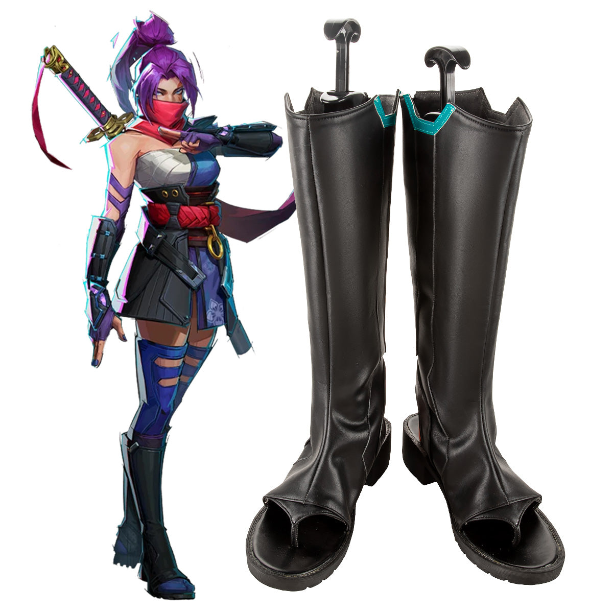 MAV Rivals Psylocke Black Shoes Cosplay Boots Shoes/Boots - Tophatter Daily Deals