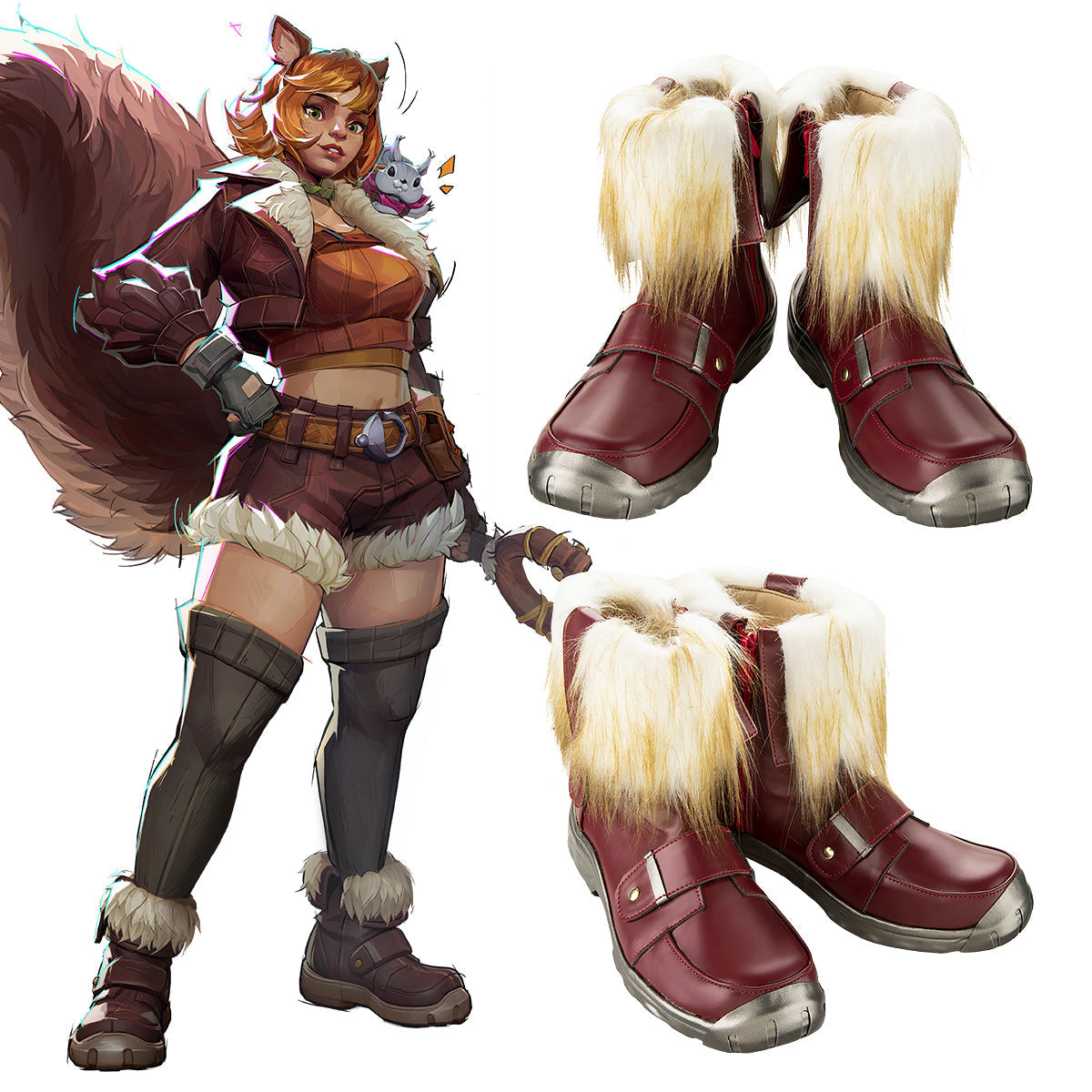 MAV Rivals Squirrel Girl Brown Cosplay Shoes Shoes/Boots - Tophatter Daily Deals