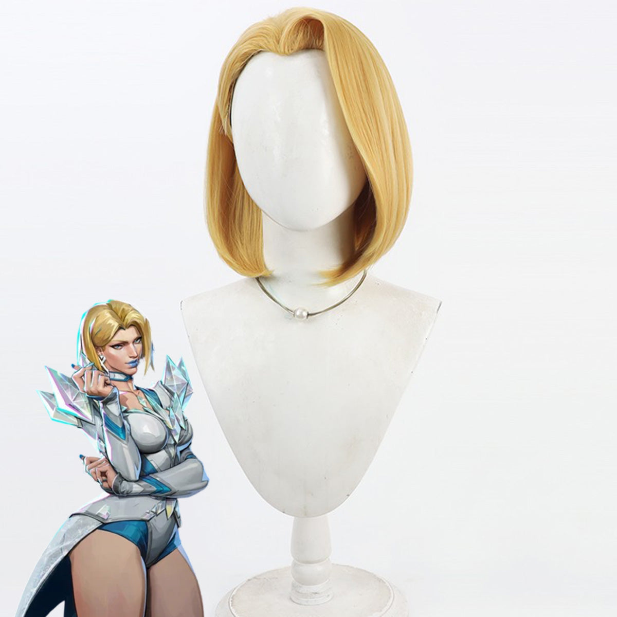 Marvel Rivals White Queen Emma Frost Golden Cosplay Wig Wig - Tophatter Daily Deals