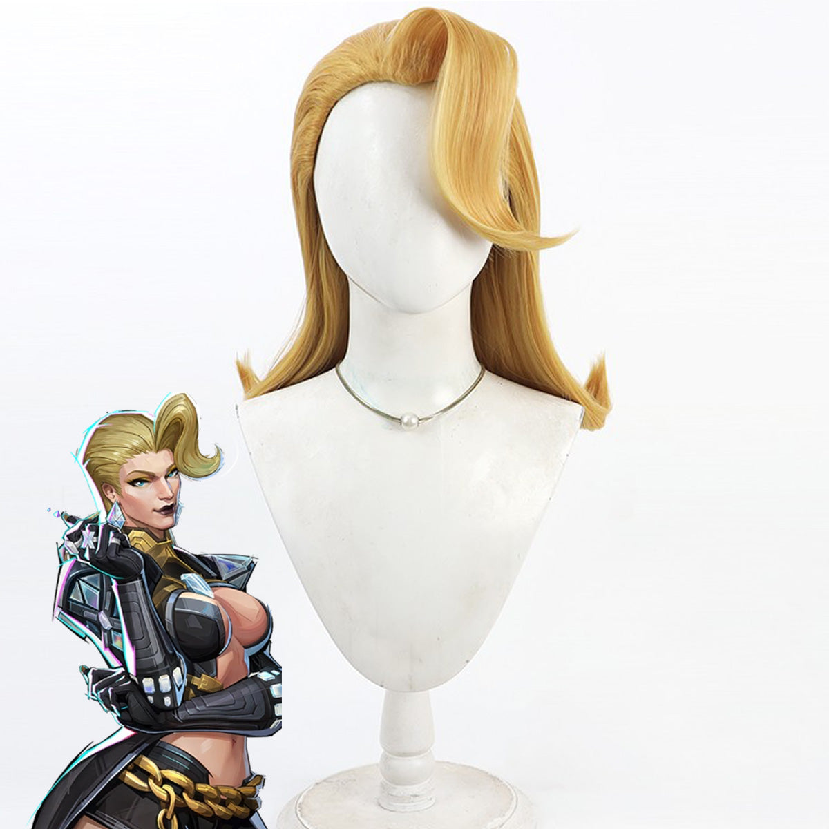 Marvel Rivals White Queen Emma Frost X-Revolution Golden Cosplay Wig Wig - Tophatter Daily Deals