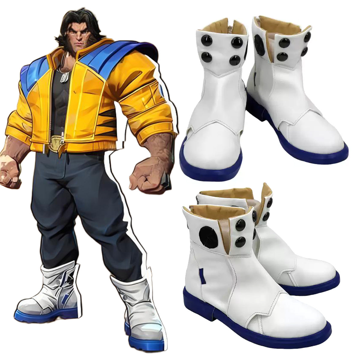 MAV Rivals Wolverine White Shoes Cosplay Boots Shoes/Boots - Tophatter Daily Deals