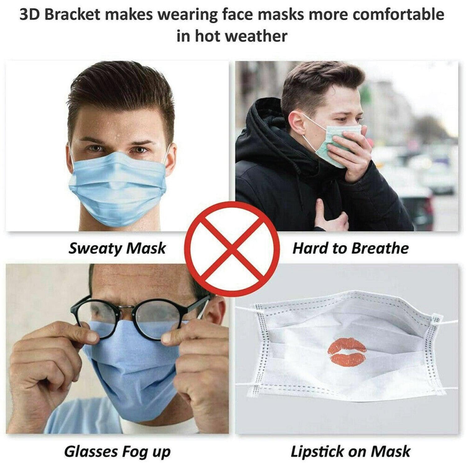 Face Mask Bracket - Lipstick Protector,Mask Bracket, Face Guard, 3D Mask Bracket, Mask Holder, Face Mask Bracket, Silicone Bracket Inner Support Frame Personal Care - Tophatter Daily Deals