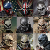 Tactical Airsoft Mask Motorcycle Halloween Full Face Skull - Ghost Face Mask - Tophatter Daily Deals
