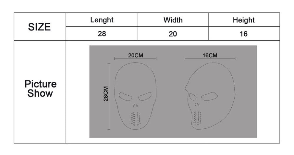 Tactical Airsoft Mask Motorcycle Halloween Full Face Skull - Black God Face Mask - Tophatter Daily Deals