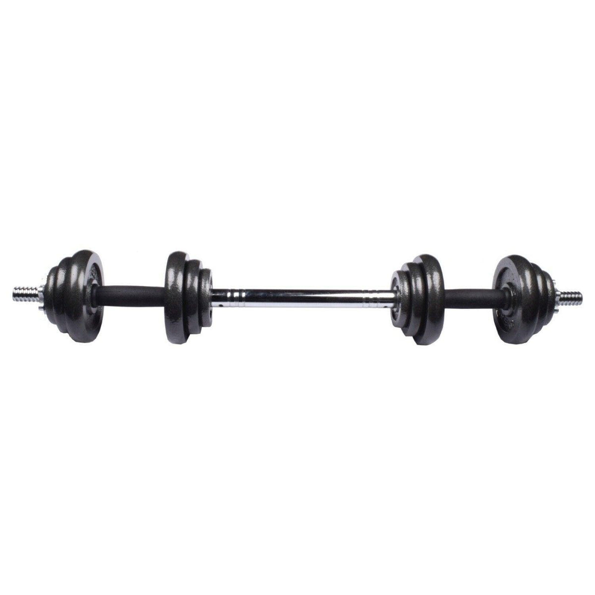 Cast Iron Dumbbell Set - Cast Iron Adjustable Dumbbell/Barbell Box Set Exercise & Fitness - Tophatter Daily Deals