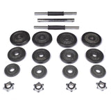 Cast Iron Dumbbell Set - Cast Iron Adjustable Dumbbell/Barbell Box Set Exercise & Fitness - Tophatter Daily Deals