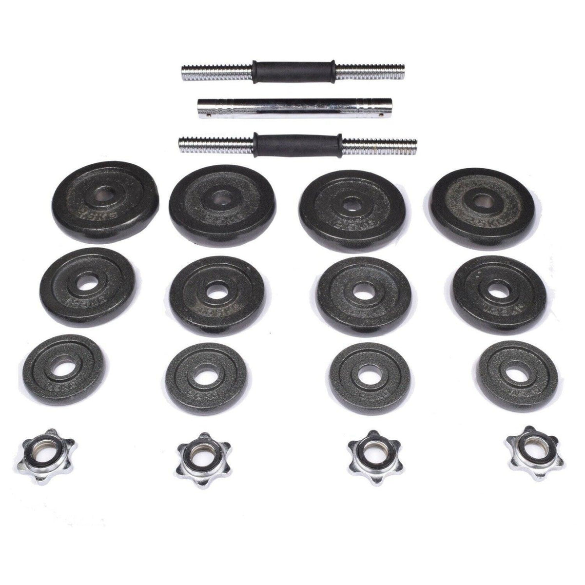 Cast Iron Dumbbell Set - Cast Iron Adjustable Dumbbell/Barbell Box Set Exercise & Fitness - Tophatter Daily Deals