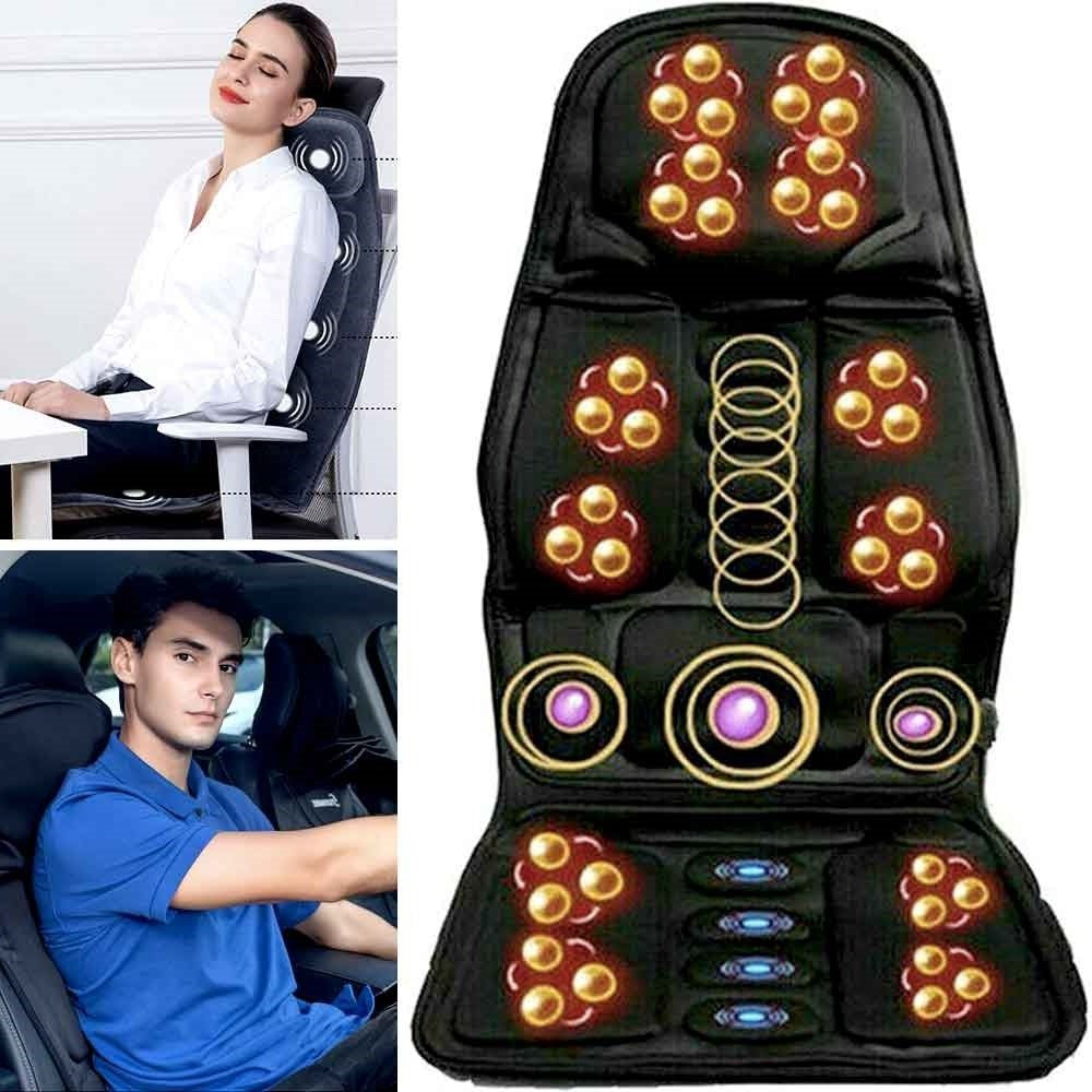 Massage Chair Pad With Heat And 8 Modes For Car Home - Tophatter Daily Deals