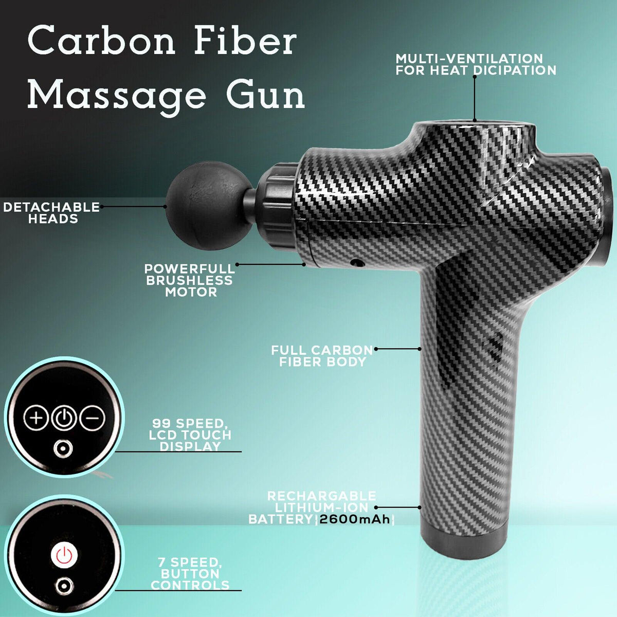 Deep Muscle Massager Gun - Percussion Massager Tissue Relaxing Therapy Exercise & Fitness - Tophatter Daily Deals