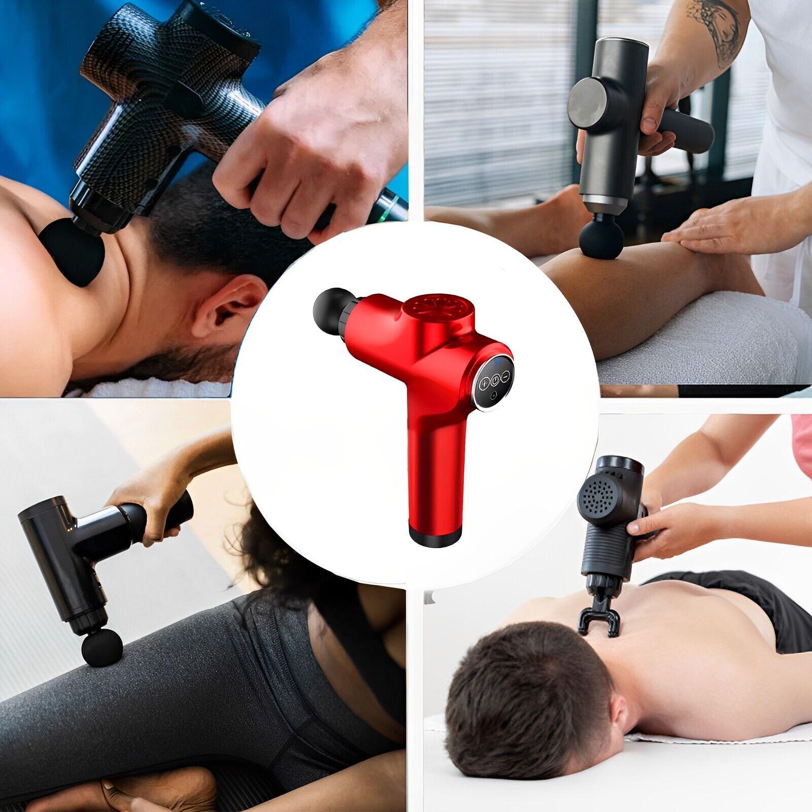 Deep Muscle Massager Gun - Percussion Massager Tissue Relaxing Therapy Exercise & Fitness - Tophatter Daily Deals
