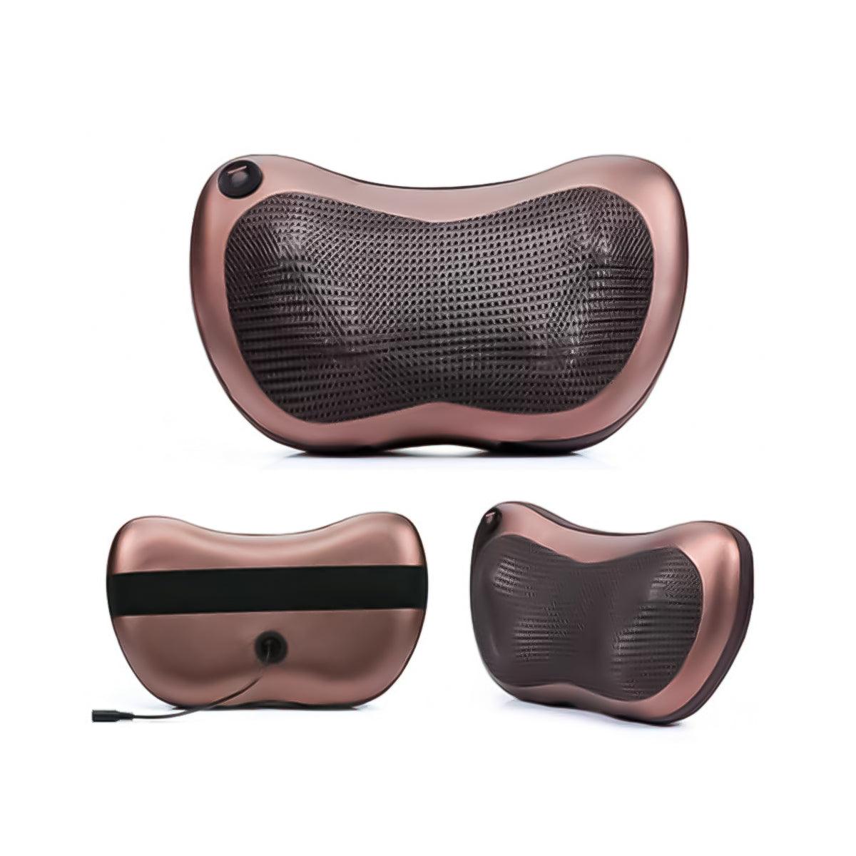 Best Neck Massager UK - Electric Massage Pillow Neck Back Full Body Lumbar Heat Support Cushion Personal Care - Tophatter Daily Deals