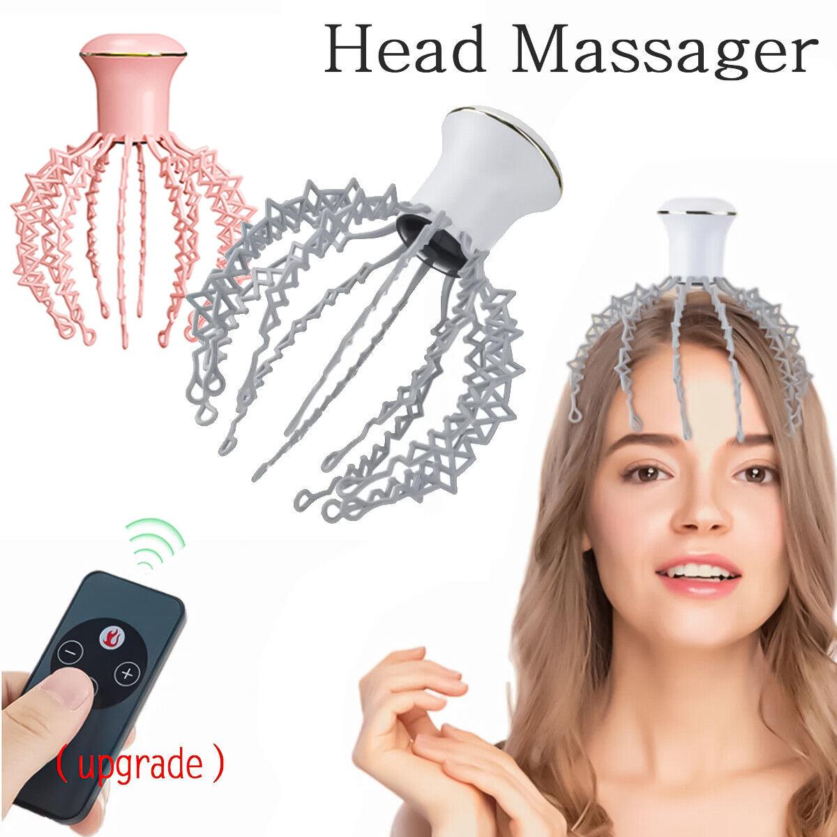 Octopus Head Massager - Electric Scalp Massager Stress Relief Relax Hair Care - Tophatter Daily Deals