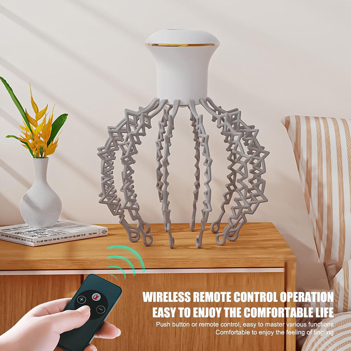 Octopus Head Massager - Electric Scalp Massager Stress Relief Relax Hair Care - Tophatter Daily Deals