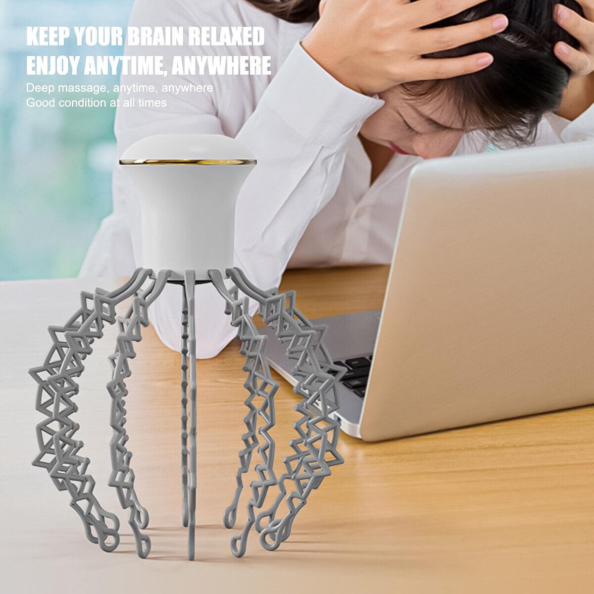 Octopus Head Massager - Electric Scalp Massager Stress Relief Relax Hair Care - Tophatter Daily Deals
