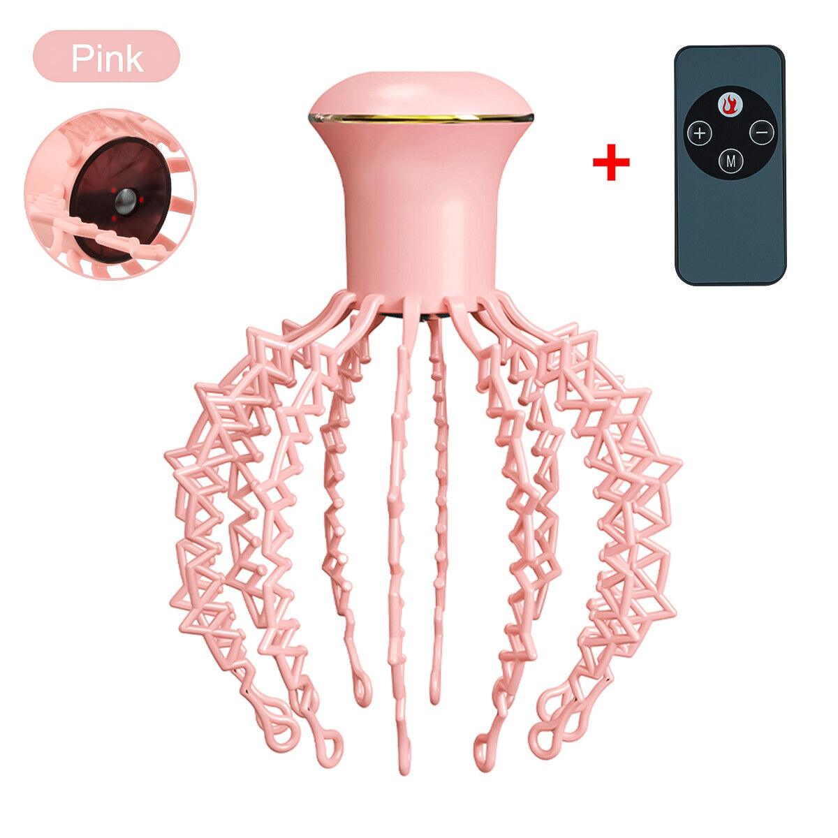 Octopus Head Massager - Electric Scalp Massager Stress Relief Relax Pink Upgrade Hair Care - Tophatter Daily Deals