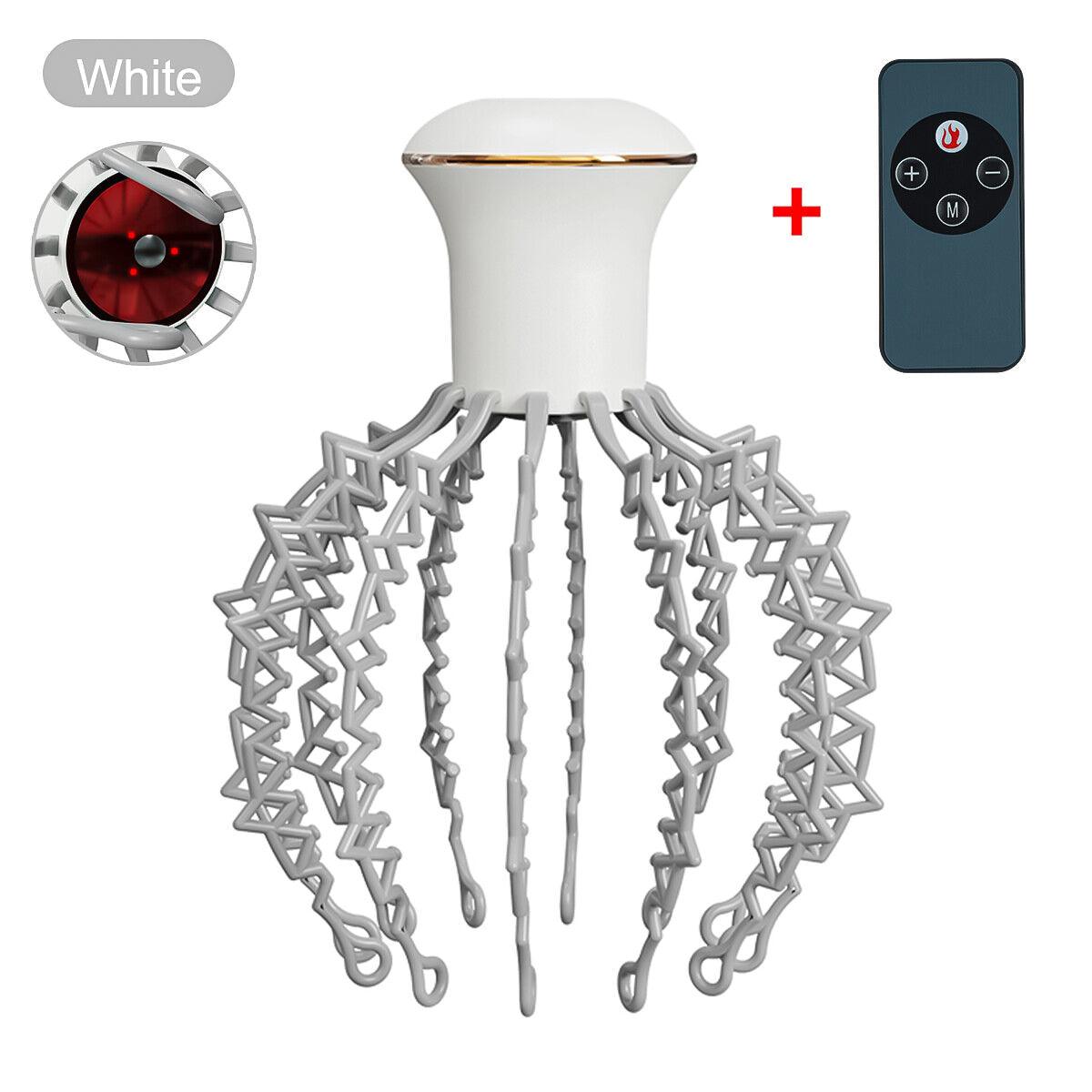 Octopus Head Massager - Electric Scalp Massager Stress Relief Relax White Upgrade Hair Care - Tophatter Daily Deals