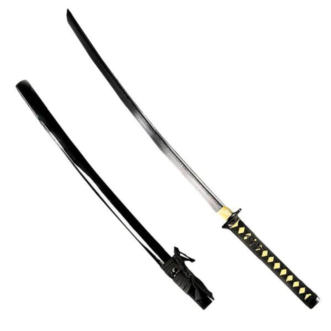 Master the Shadows Black Damascus Steel Hand Forged Katana Swords - Tophatter Daily Deals