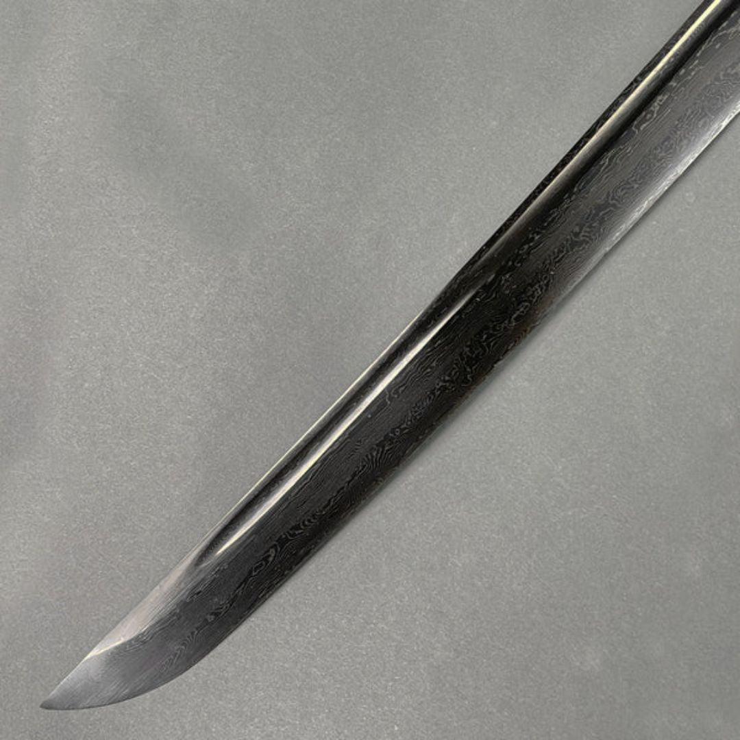 Master the Shadows Black Damascus Steel Hand Forged Katana Swords - Tophatter Daily Deals